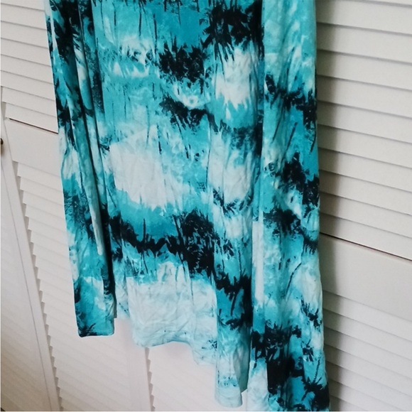 Ricki's Strapless Convertable Maxi Dress, Blue Tie Dye, Size Lange - Picture 4 of 5